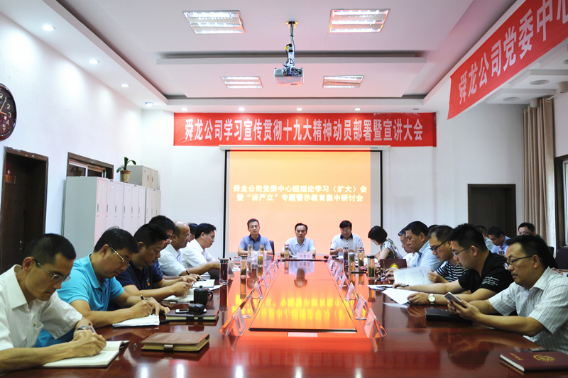 舜龍公司召開黨委中心組理論學(xué)習(xí)（擴大）會暨“講嚴立”專題警示教育集中研討會